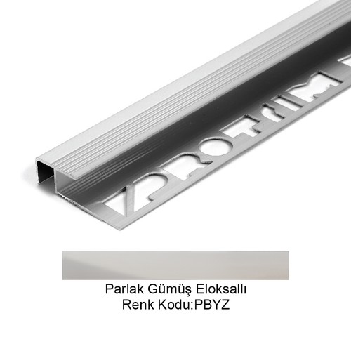 Pro Stair Alüminyum Basamak Profili 8mm Parlak Gümüş Eloksallı 8-PBYZ-270