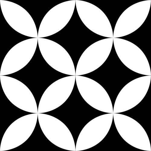 Vitra Retromix Siyah Beyaz Mat Yer Duvar Seramiği K94845300001VTE0 - 15x15