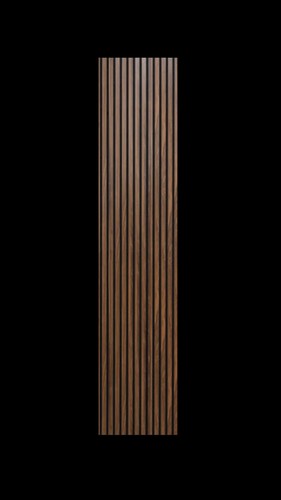 Deri Kaplama Akustik Duvar Paneli Koyu Ahşap 3mm - 60x275