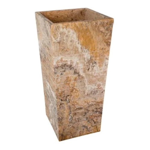 Scabos Traverten Pedestal Konik Monoblok Lavabo MEGCS011