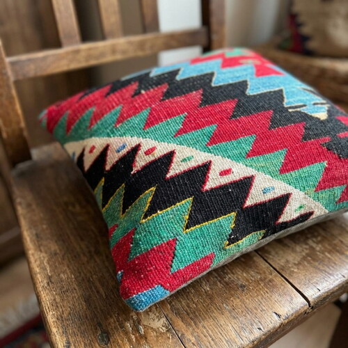 Vintage Kilimli Yastık Kılıfı PLLWSQR1168 - 40x40