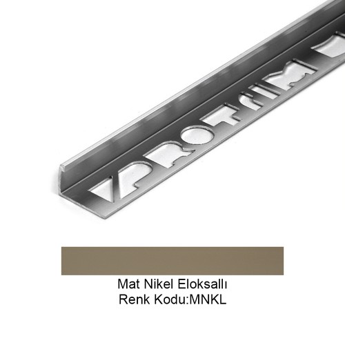 Pro Edge Alüminyum Köşe Profili 8mm Mat Nikel Eloksallı 8-MNKL-270