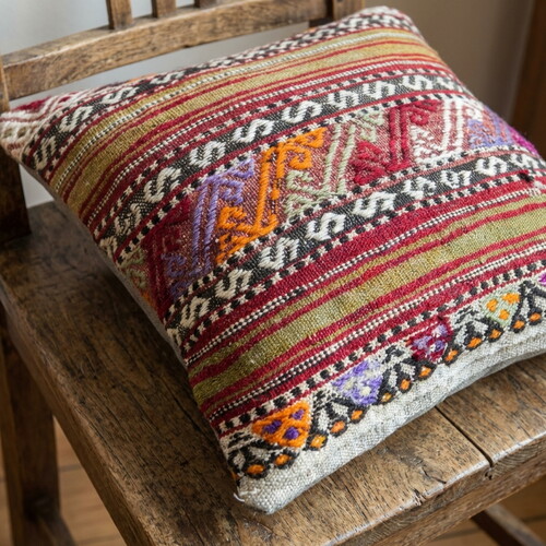 Vintage Kilimli Yastık Kılıfı PLLWSQR1200 - 40x40