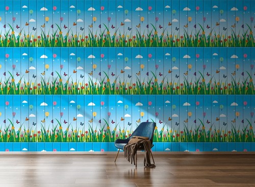 Kendinden Yapışkanlı Duvar Paneli Balon Kelebek CC40 - 70x70
