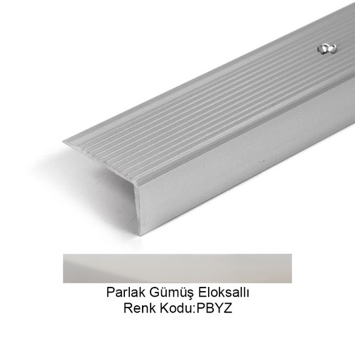 Pro Stair Basic Alüminyum Basamak Profili Parlak Gümüş Eloksallı 12,5-PBYZ-270