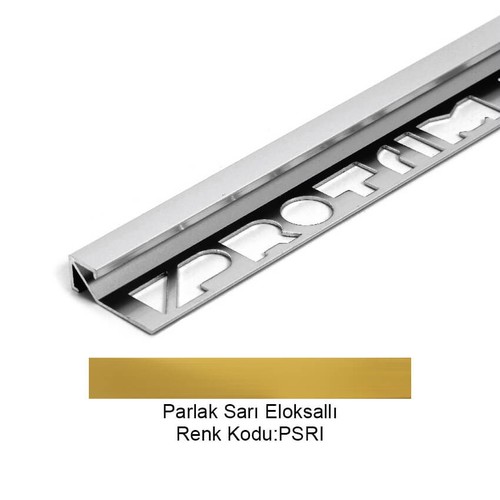 Pro Cubic Alüminyum Köşe Profili 10mm Parlak Sarı Eloksallı 10-PSRI-270