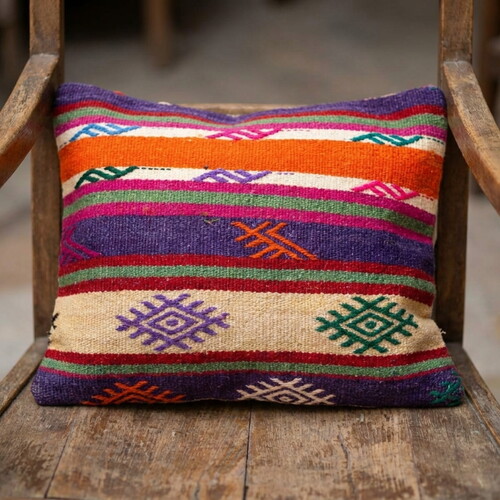 Vintage Kilimli Yastık Kılıfı PLLWRECBIG14 - 35,5x47
