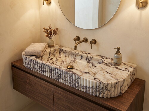 Calacatta Viola Cilalı Mermer Lavabo RVSCV5220