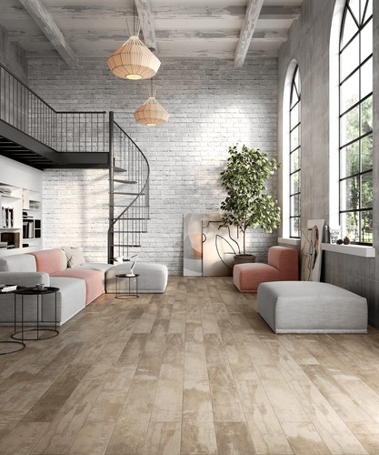 Çanakkale Seramik Woodream Bej Mat Rölyefli Yer Duvar Seramiği 310100904238 - 15x90
