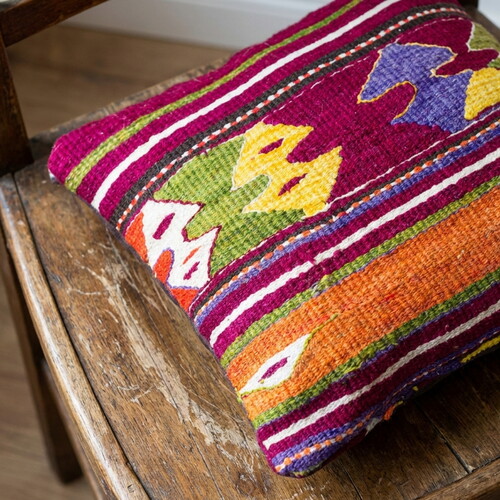 Vintage Kilimli Yastık Kılıfı PLLWSQR1209 - 40x40