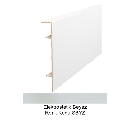 Pro Skirt Flat 12cm Alüminyum Süpürgelik Elektrostatik Beyaz Pro-Skirt-Flat-120-SBYZ-270