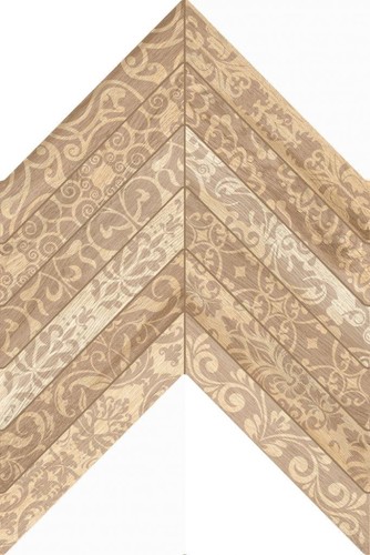 Seramiksan Classic Wood Mat Balıksırtı Floral Motif Yer Duvar Seramiği 943311 - 40x60