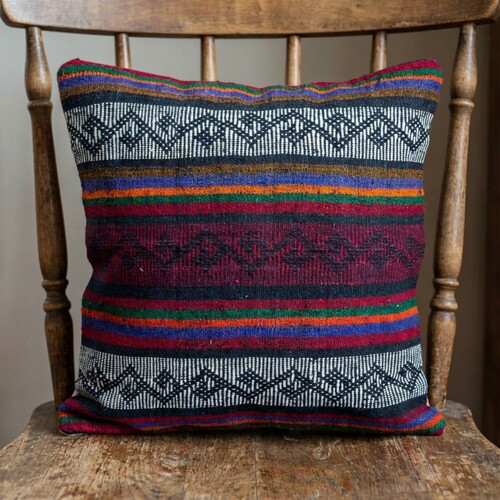 Vintage Kilimli Yastık Kılıfı PLLWSQR1211 - 40x40