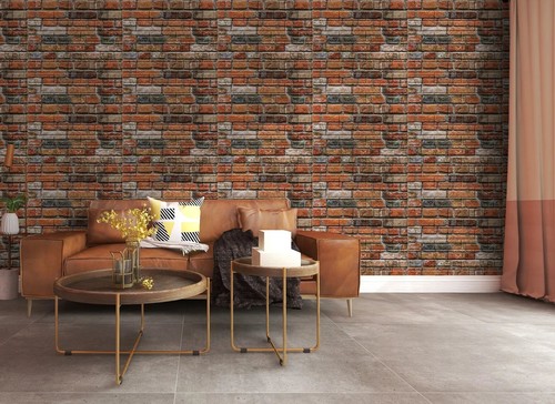 Kendinden Yapışkanlı Duvar Paneli Kil Tuğla AA35 - 70x70