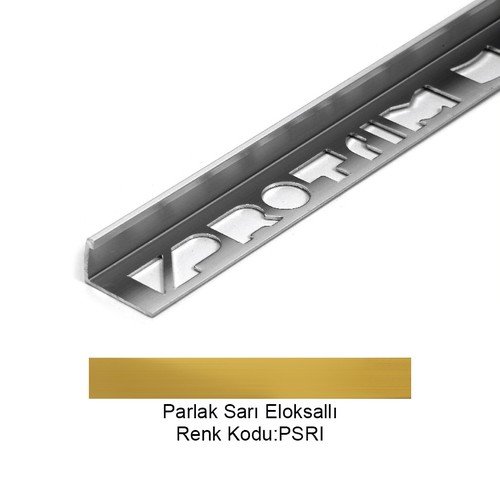 Pro Edge Alüminyum Köşe Profili 10mm Parlak Sarı Eloksallı 10-PSRI-270