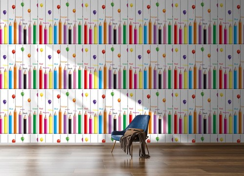 Kendinden Yapışkanlı Duvar Paneli Renkli Kalem CC33 - 70x70