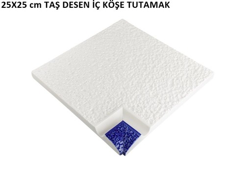 Taş Desenli İç Köşe Porselen Havuz Tutamak 7151