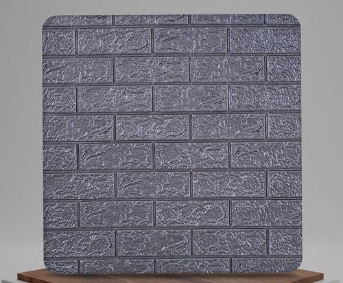 Kendinden Yapışkanlı Duvar Paneli Gri Tuğla LL08 - 70x70