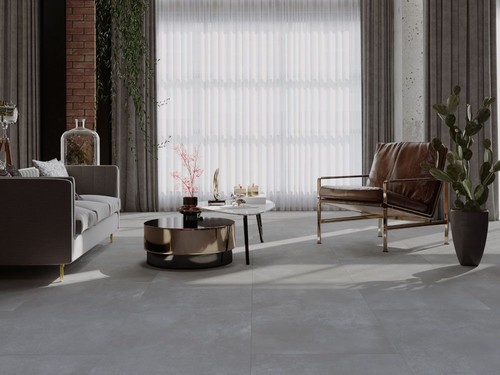 Qua Luna Cool Grey Yarı Parlak Rektifiyeli Yer Duvar Seramiği - 60x60