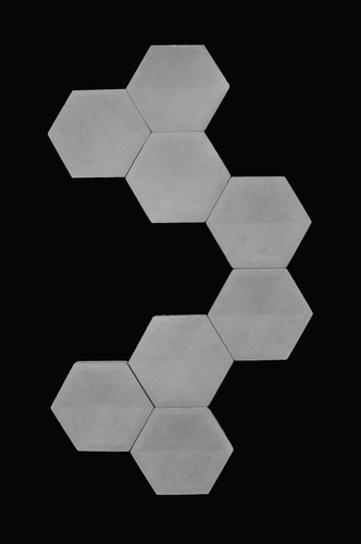 El Yapımı Beton Duvar Karosu Hexagone Soft