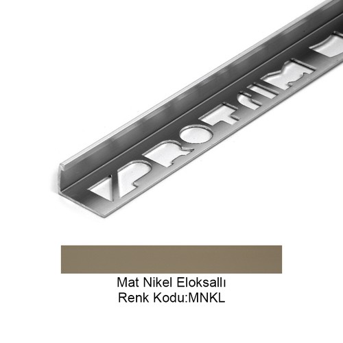 Pro Edge Alüminyum Köşe Profili 12,5mm Mat Nikel Eloksallı 12,5-MNKL-270