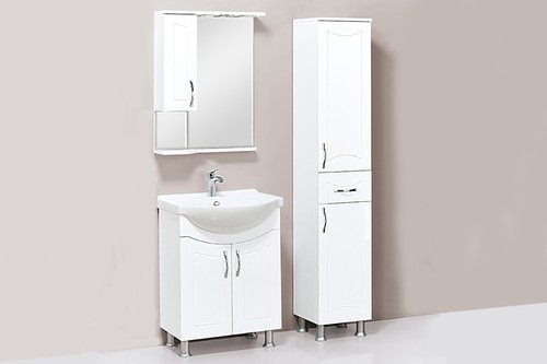 Banyo Dolabı Çizgi Beyaz 65 cm