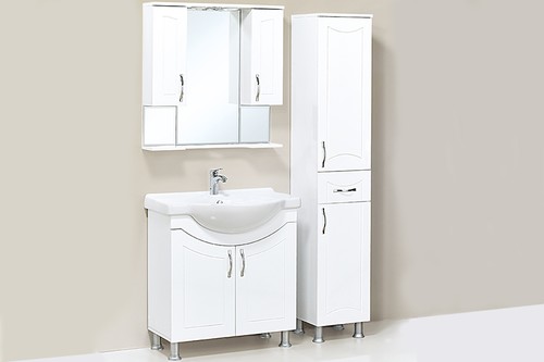 Banyo Dolabı Çizgi Beyaz 80 cm