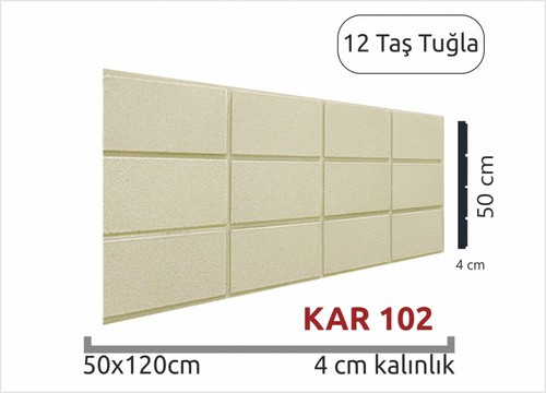 Strafor Dış Cephe Duvar Paneli Taş Tuğla 4cm KAR102-120x50cm