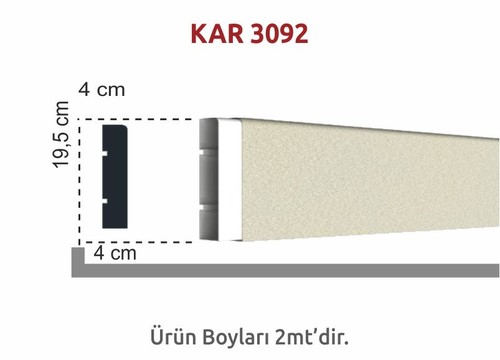 Düz Takoz Kat Silme Denizlik 19,5cm KAR 3092