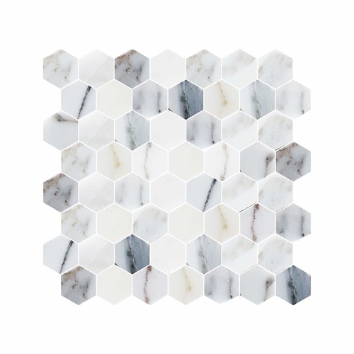 Hexagon Dijital Baskılı Cam Mozaik FBDJ 033