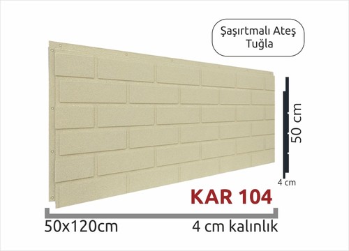Strafor Dış Cephe Duvar Paneli Ateş Tuğla 4cm KAR104-120x50cm