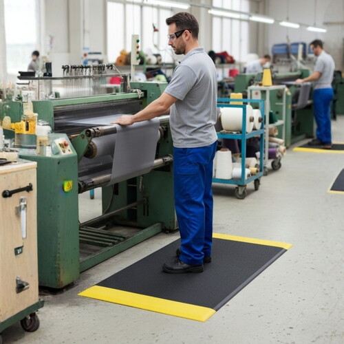 Anti-Fatigue Mat Yorgunluk Önleyici İş Yeri Paspası - Sarı Şeritli - 60x90