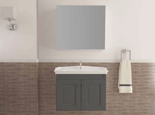 Pera Antrasit Banyo Dolabı 80cm