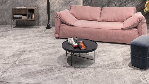 Qua Davao Grey Mat Rektifiyeli Yer Duvar Seramiği - 60x120