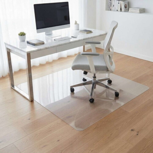 Sandalye Altı Zemin Koruma Matı | Parke ve Halı Koruyucu Şeffaf Paspas 115×135 cm