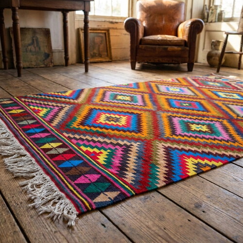 Vintage El Dokuması Kilim YER01