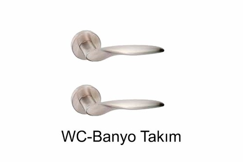 System Mimas WC Rozetli Nikel Saten Kapı Kolu Takımı NB