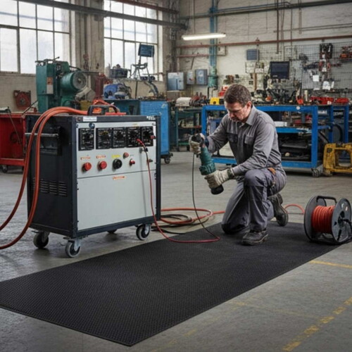 Elektrik İzolasyon Matı | Elektrik Pano Önü Yalıtkan Paspas | EPDM İzole Halı 3 mm - 100x200 cm