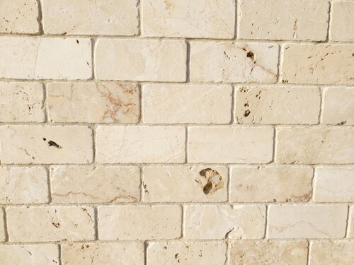 Gobek Mermer Eskitme Taş Bej Filesiz 7,5x15cm