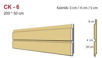 Strafor Dış Cephe Duvar Paneli 4cm CK-6 50x200x4cm