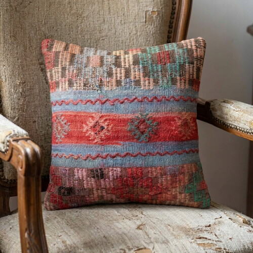 Vintage Kilimli Yastık Kılıfı PLLWSQR1385 - 40x40