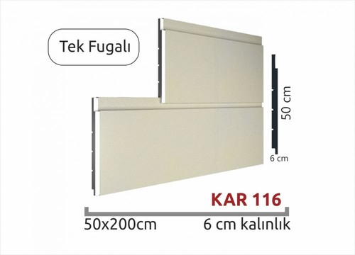 Fugalı Strafor Dış Cephe Duvar Paneli 6cm KAR 116-200x50cm