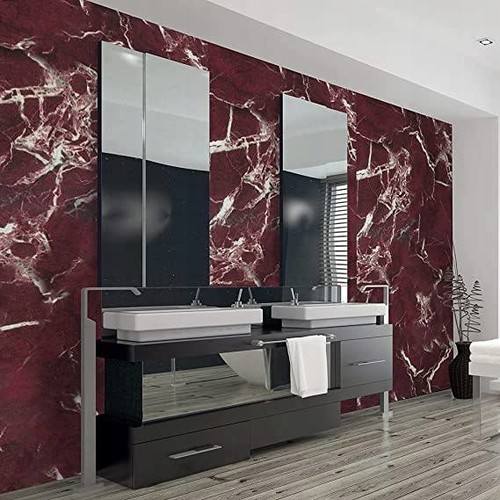 Mermer Desenli Pvc Duvar Panel Rosso Levanto - 60x120