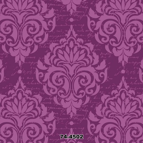 Yazılı Duvar Kağıdı Mor Motif 74 4502