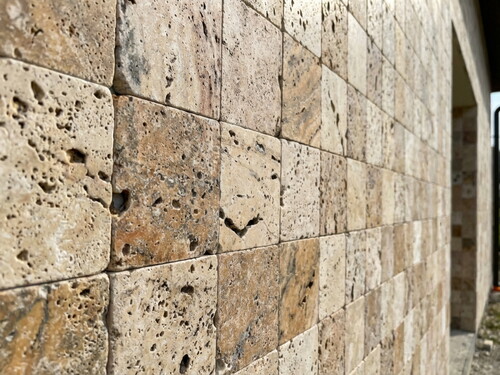 Gobek Traverten Eskitme Taş Scabos Filesiz 10X10cm