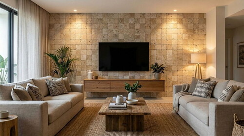 Gobek Traverten Eskitme Taş Scabos Filesiz 10X10cm