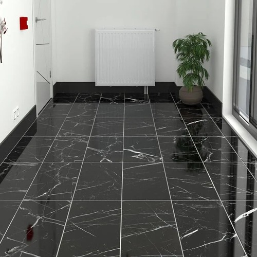 Nero Marquina Cilalı Mermer Yer Döşemesi-30x60x2cm