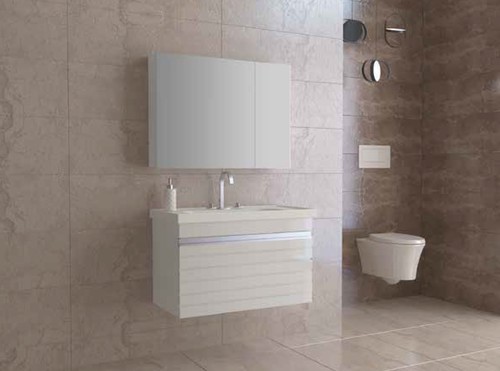 Oslo Beyaz Banyo Dolabı 80cm