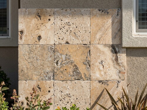 Gobek Traverten Eskitme Taş Scabos Filesiz 15X15cm