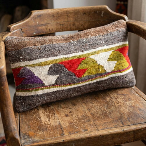 Vintage Kilimli Yastık Kılıfı PLLWREC2459 - 30x60